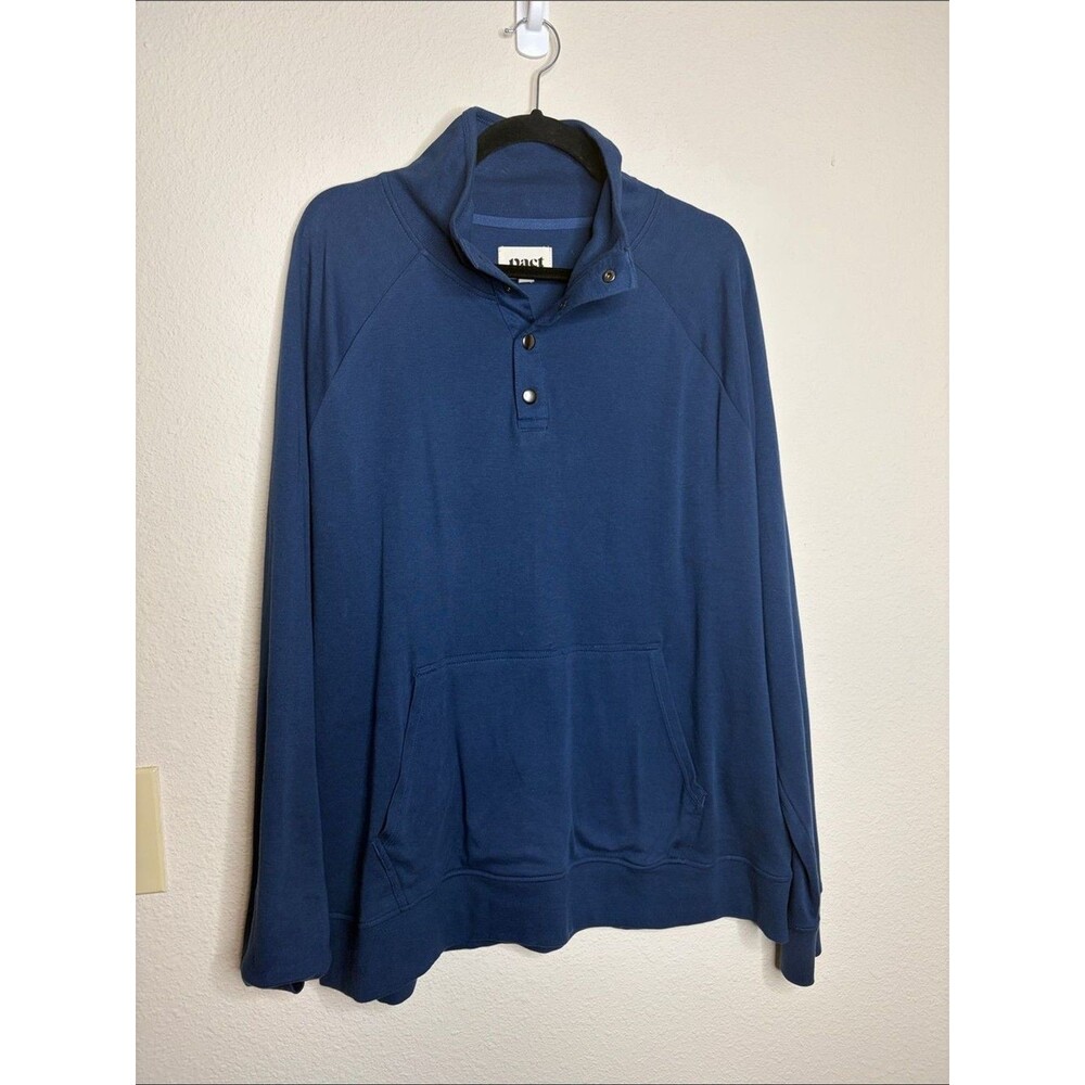 Pact Men’s Airplane Quarter Pullover Organic Cotton Size XL